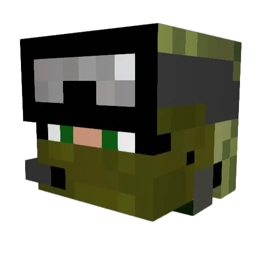 PLSmicrosoftNoo Minecraft avatar head, 3D render
