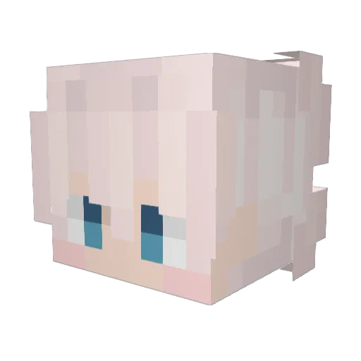PLUSKWIAK Minecraft avatar head, 3D render