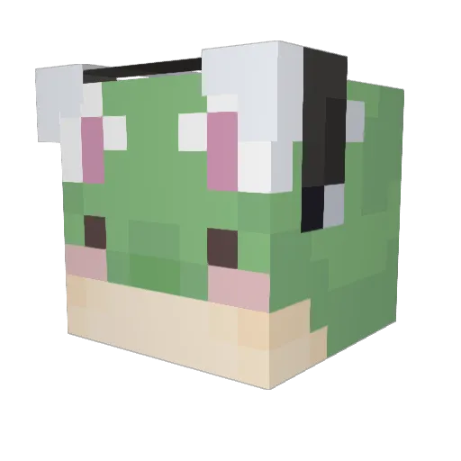 PLZ2023 Minecraft avatar head, 3D render