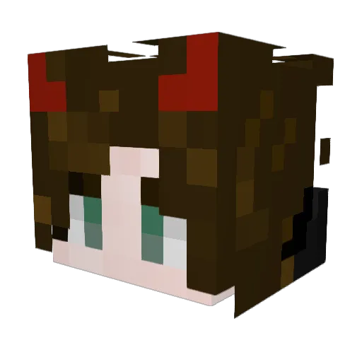 PL_Gabi Minecraft avatar head, 3D render