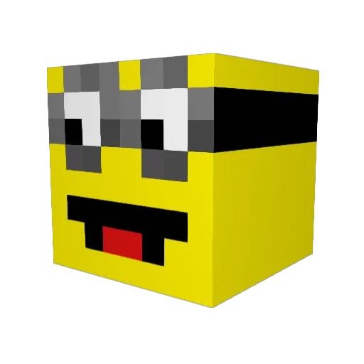 PLaXHa Minecraft avatar head, 3D render
