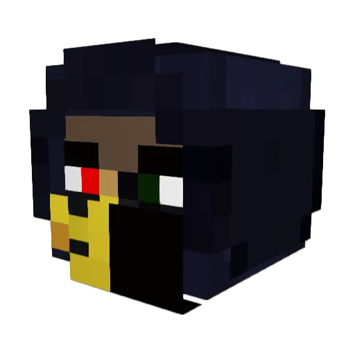 PLain_Man Minecraft avatar head, 3D render