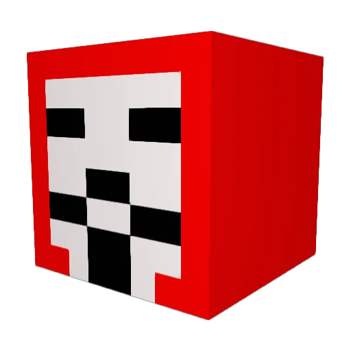 PLcoolPL Minecraft avatar head, 3D render