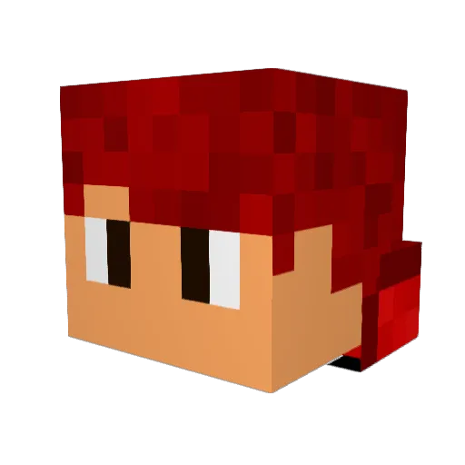 PLx22 Minecraft avatar head, 3D render