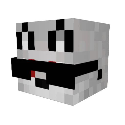 PM112 Minecraft avatar head, 3D render