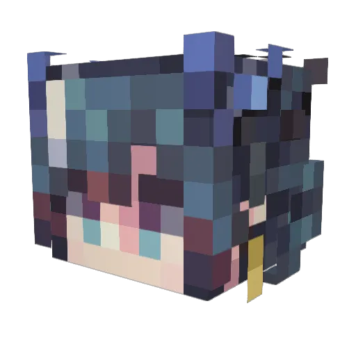 PMC114514 Minecraft avatar head, 3D render