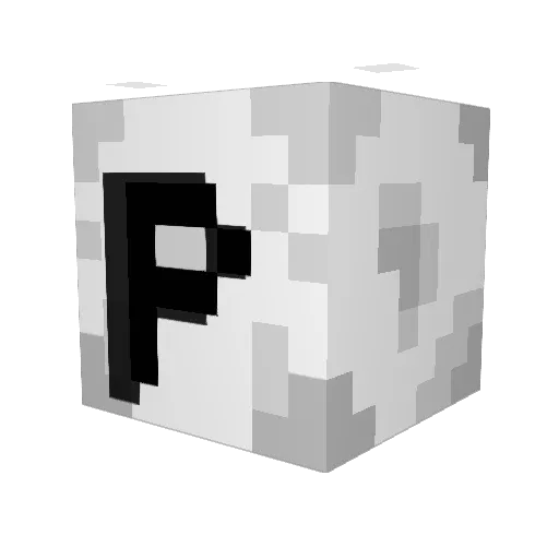 PMGx Minecraft avatar head, 3D render