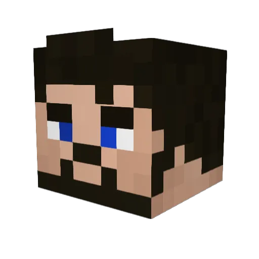 PMSpectre Minecraft avatar head, 3D render