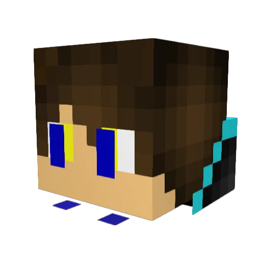 PM_Gaming Minecraft avatar head, 3D render