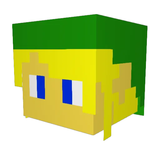 PMcKizzle Minecraft avatar head, 3D render