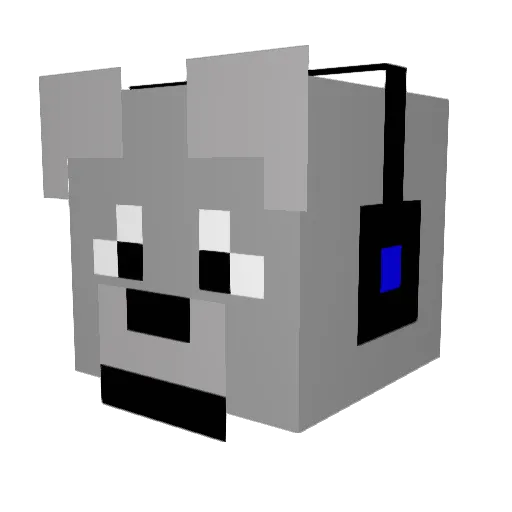 PN123I9 Minecraft avatar head, 3D render