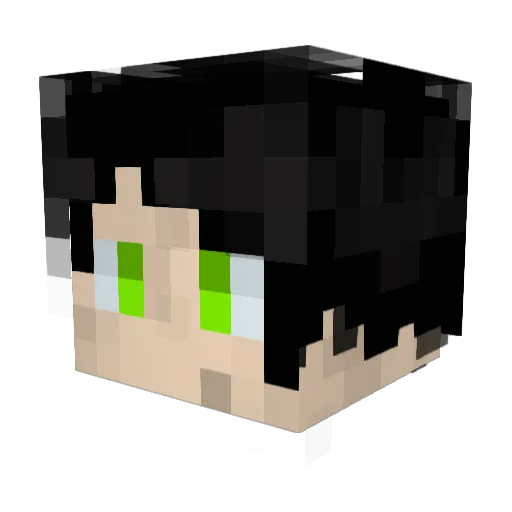 PNG06 Minecraft avatar head, 3D render