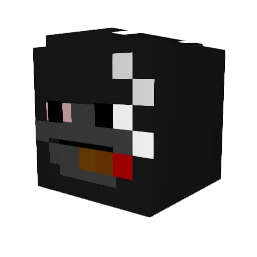 PNGodzilla Minecraft avatar head, 3D render