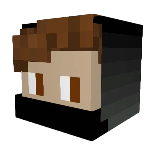 PNGuyosn1 Minecraft avatar head, 3D render