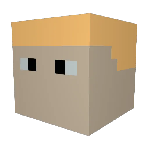 PNK_FIZZ Minecraft avatar head, 3D render