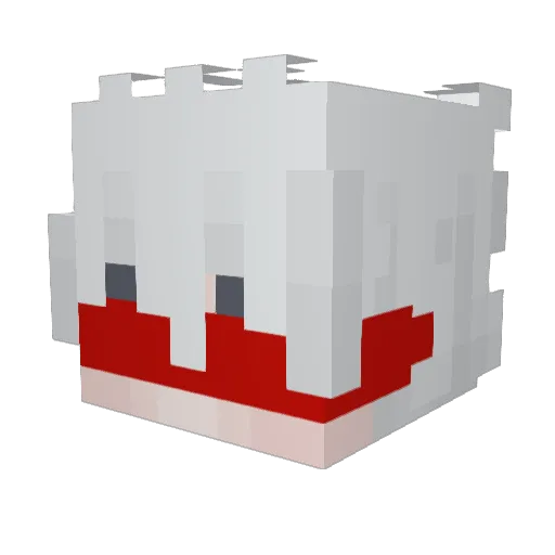 PNX_Kitsune Minecraft avatar head, 3D render