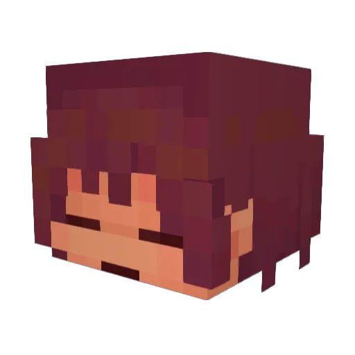 PN_Cherryz Minecraft avatar head, 3D render