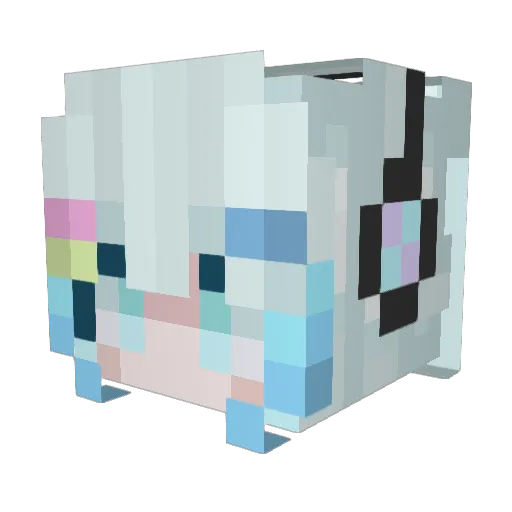 PNpic Minecraft avatar head, 3D render