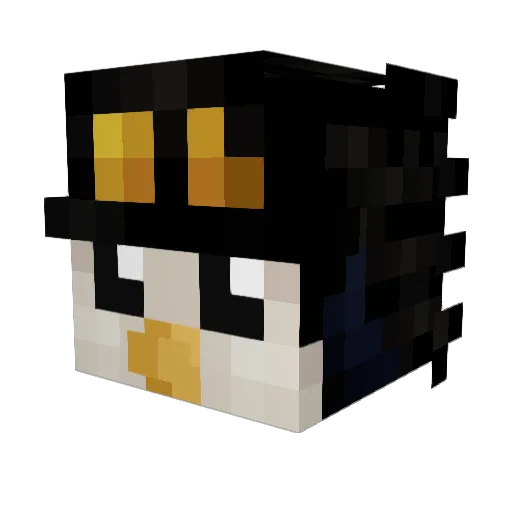 PNutt19 Minecraft avatar head, 3D render