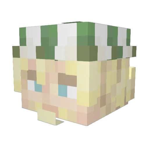 PO2RAB Minecraft avatar head, 3D render