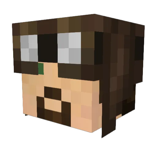 PO4 Minecraft avatar head, 3D render