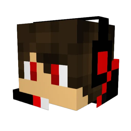 POCS8 Minecraft avatar head, 3D render