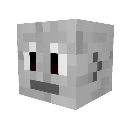 POD7 Minecraft avatar head, 3D render