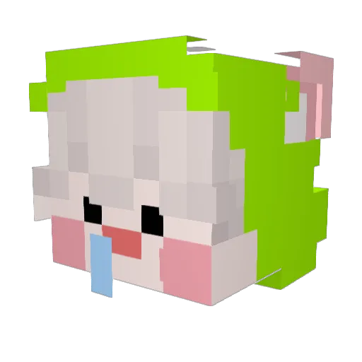 PODADA Minecraft avatar head, 3D render