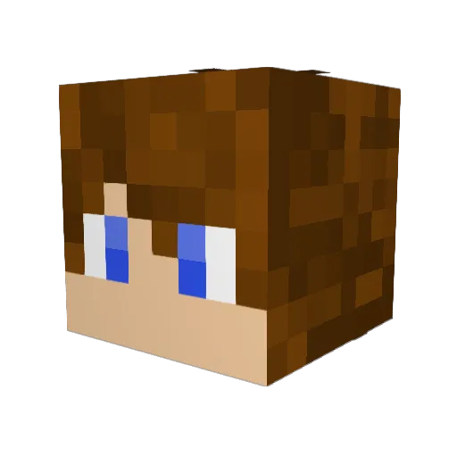 POEROSO Minecraft avatar head, 3D render
