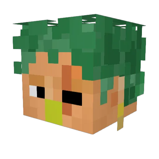 POFIANE Minecraft avatar head, 3D render