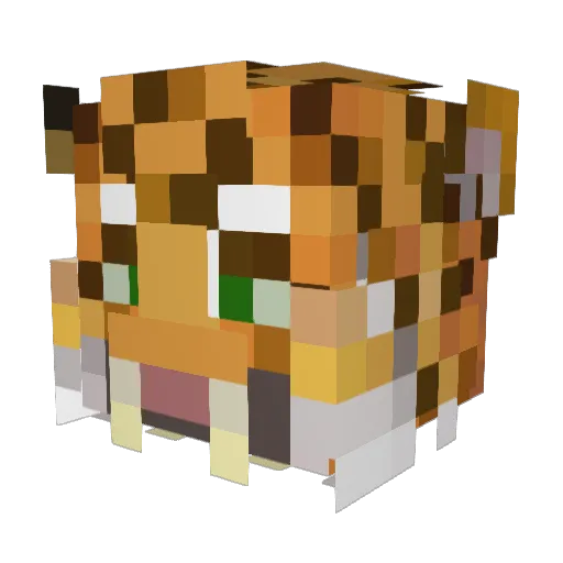 POG_APES Minecraft avatar head, 3D render