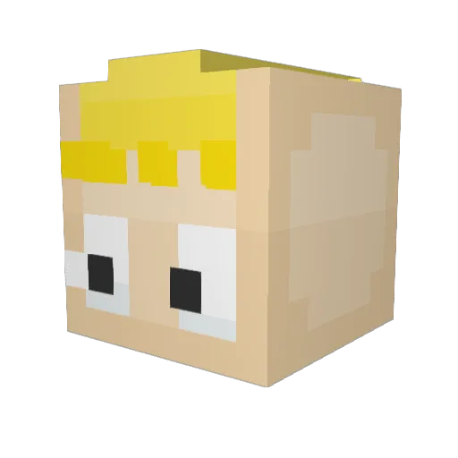POG_Alexis101 Minecraft avatar head, 3D render