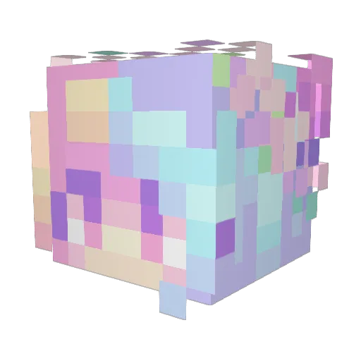 POI48 Minecraft avatar head, 3D render