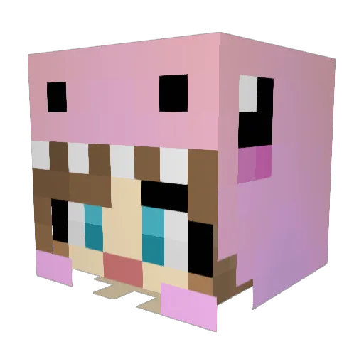 POIRIER__ Minecraft avatar head, 3D render