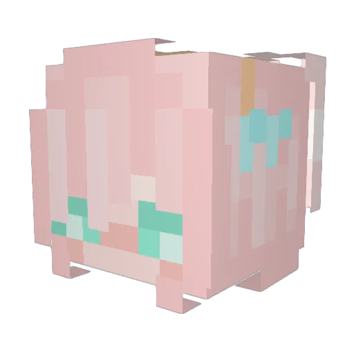 POKKAAA Minecraft avatar head, 3D render