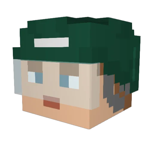 POLARlZER Minecraft avatar head, 3D render
