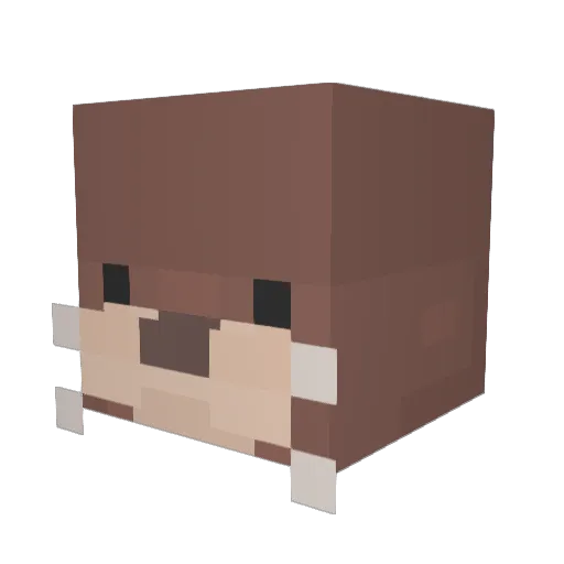 POLMI_4 Minecraft avatar head, 3D render