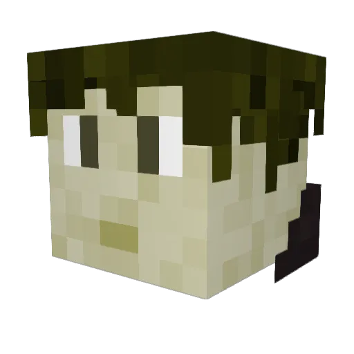 POLO6N1GTI Minecraft avatar head, 3D render