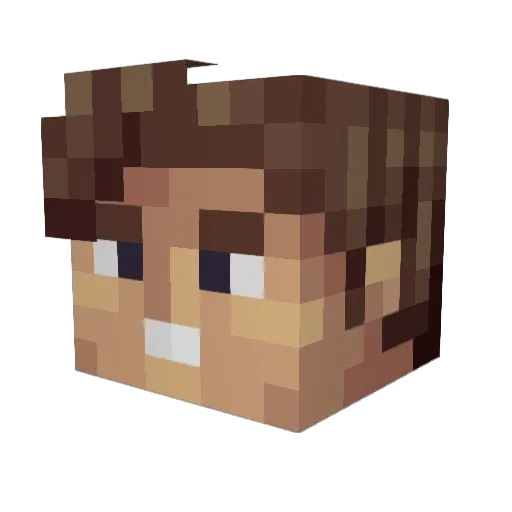 POLOCREED Minecraft avatar head, 3D render