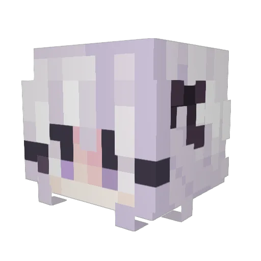 POMFPOMF_Kimochi Minecraft avatar head, 3D render