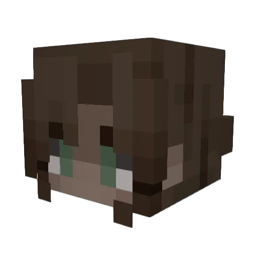 POMpeli Minecraft avatar head, 3D render