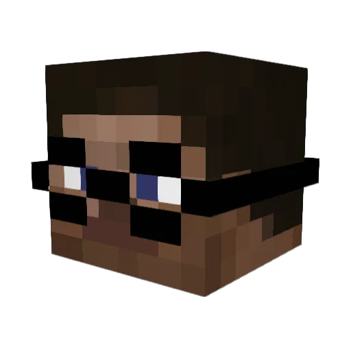 PONCHO209 Minecraft avatar head, 3D render