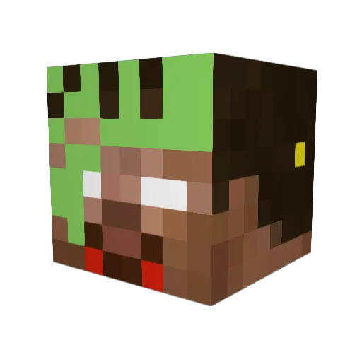 PONYOLL_0CKKO Minecraft avatar head, 3D render