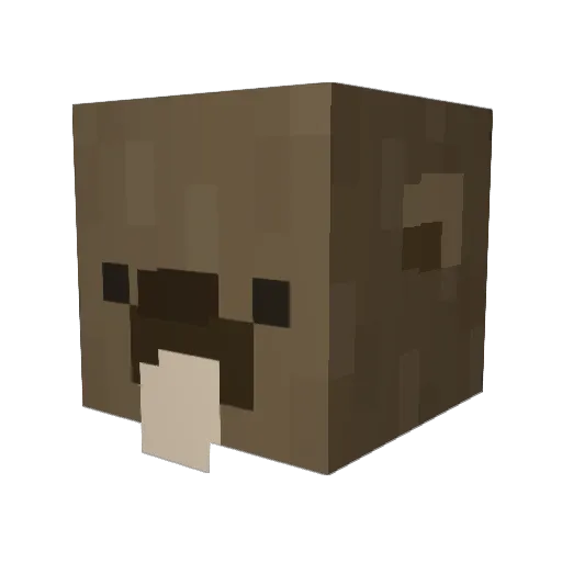 PONmaxO Minecraft avatar head, 3D render