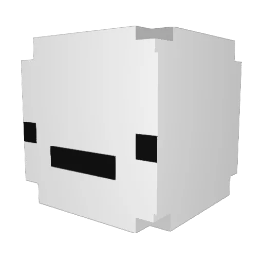 POOKY_1 Minecraft avatar head, 3D render