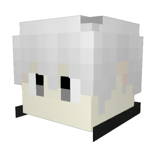 POOMIK Minecraft avatar head, 3D render