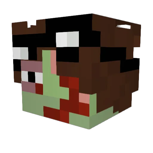 POOPKING4 Minecraft avatar head, 3D render