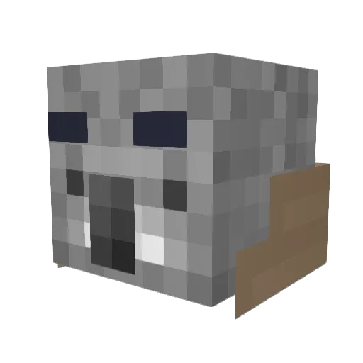POPIPE Minecraft avatar head, 3D render