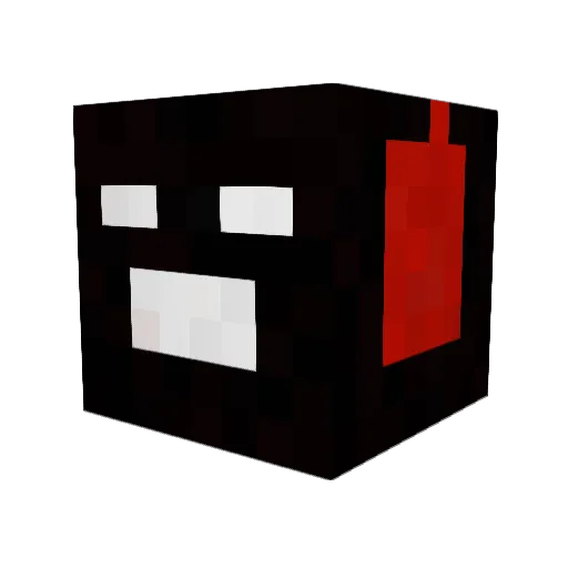 POPO4343 Minecraft avatar head, 3D render