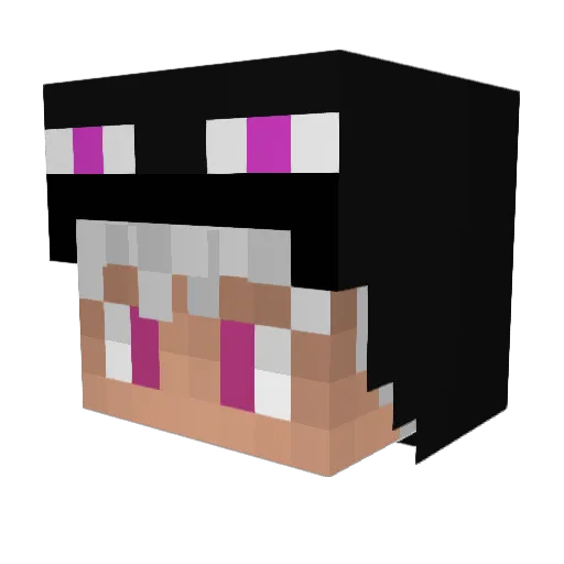 POPO_TI Minecraft avatar head, 3D render